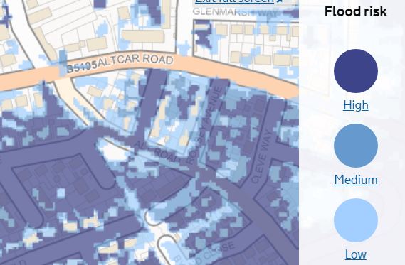Figure 1 Flood Risk Romsey Avenue